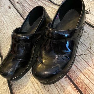 Sanita Dansko black w silver shimmer professionals 36